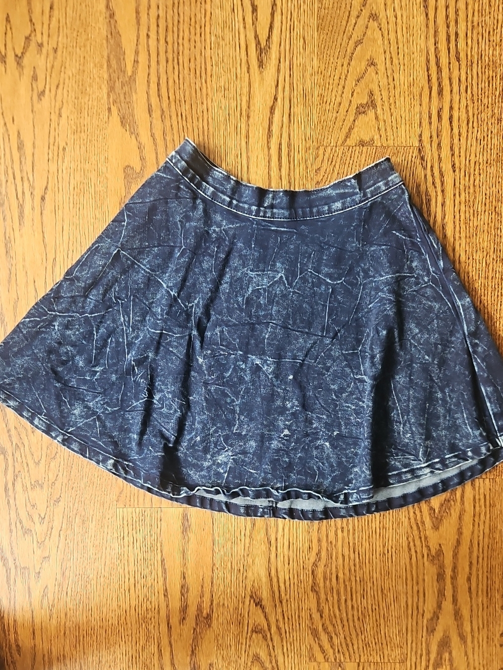 Washed Navy A-Line Skirt - Women's Flared Skirt